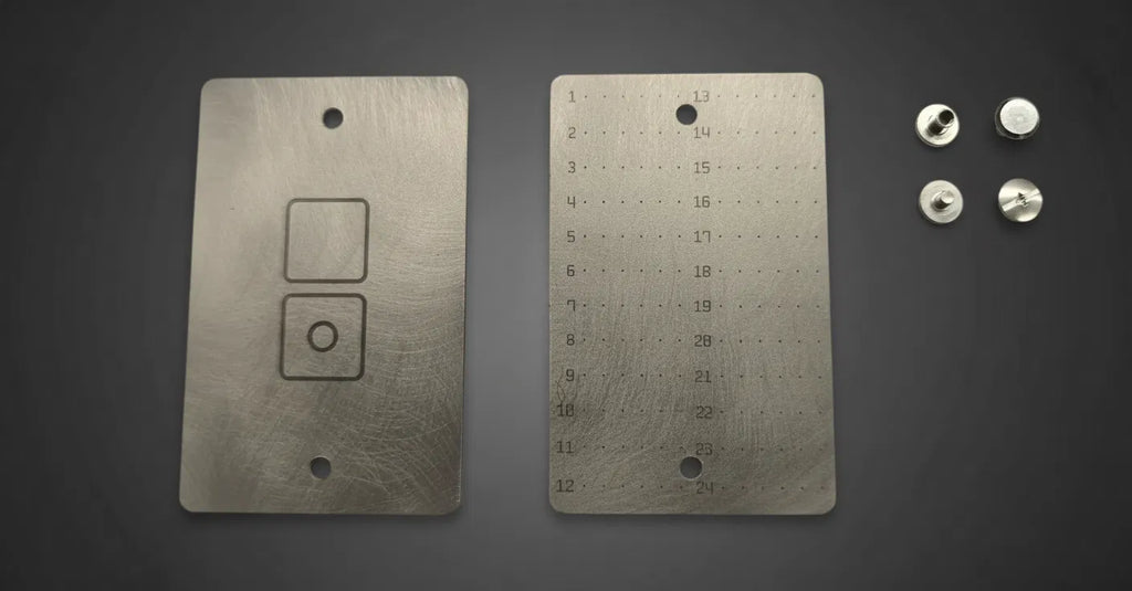 ZERONE Brushed titanium plate included in the Discreet Carry Bundle