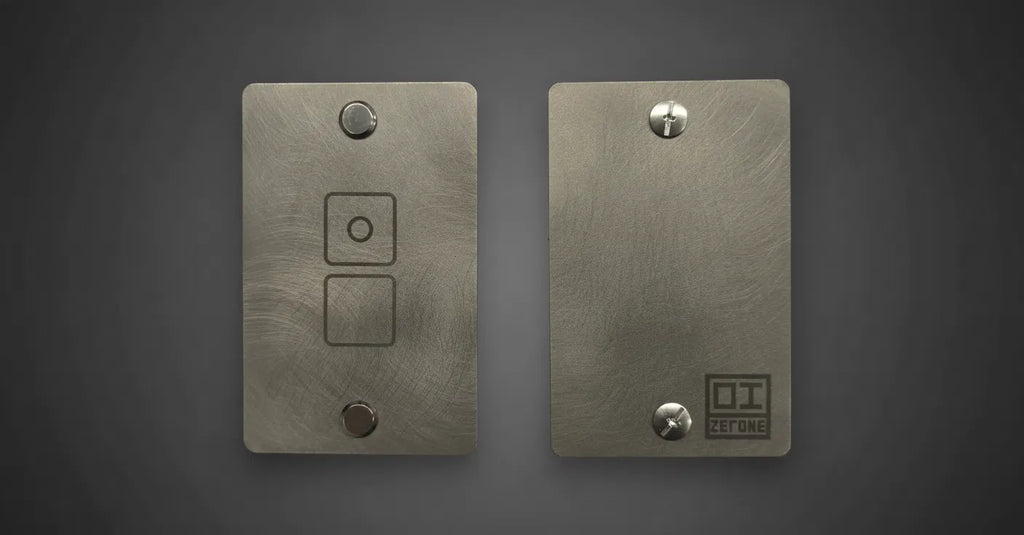 ZERONE Discreet Carry Bundle – engraved titanium plate detail