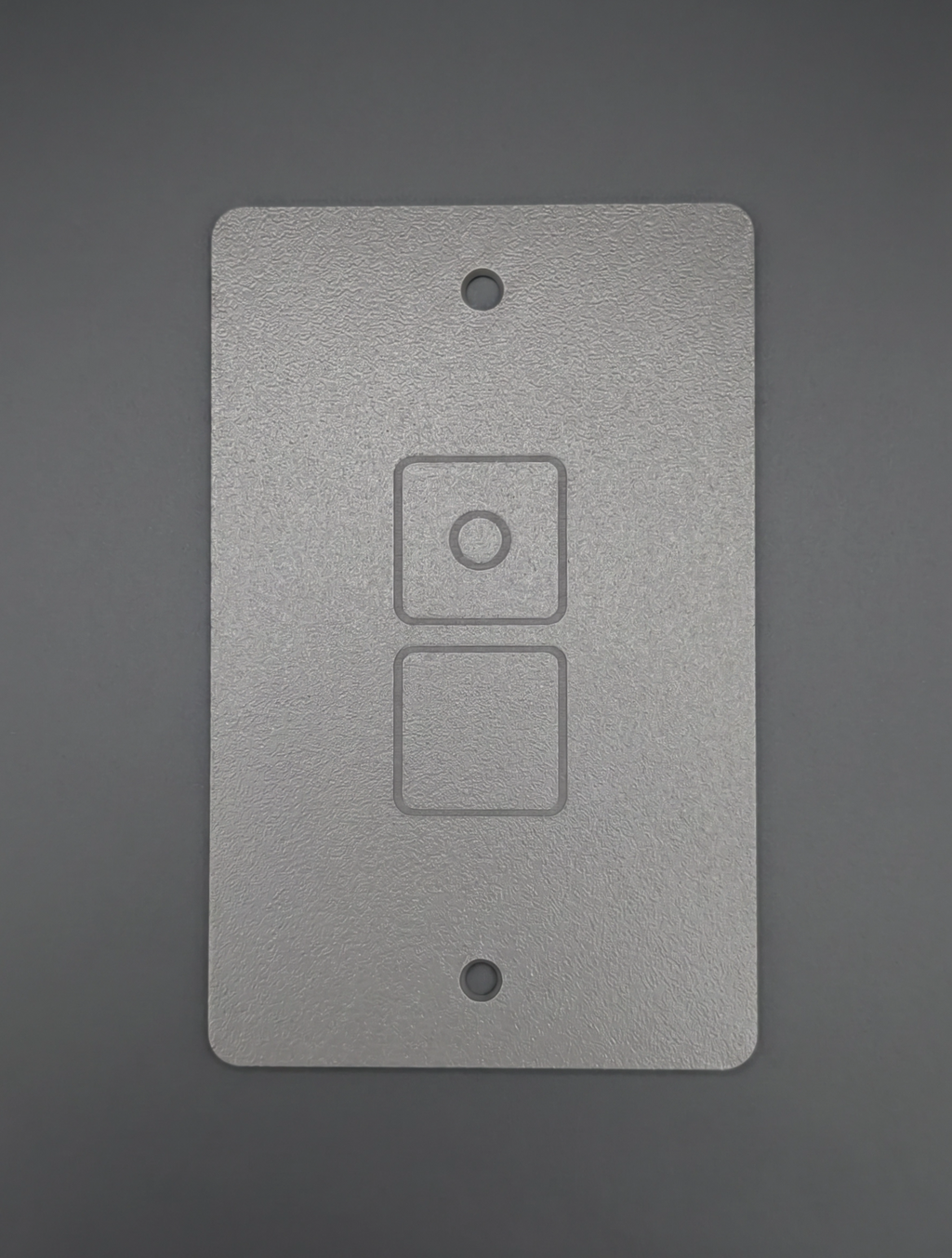 ZERONE Sand Blasted plate – high resolution logo flatlay