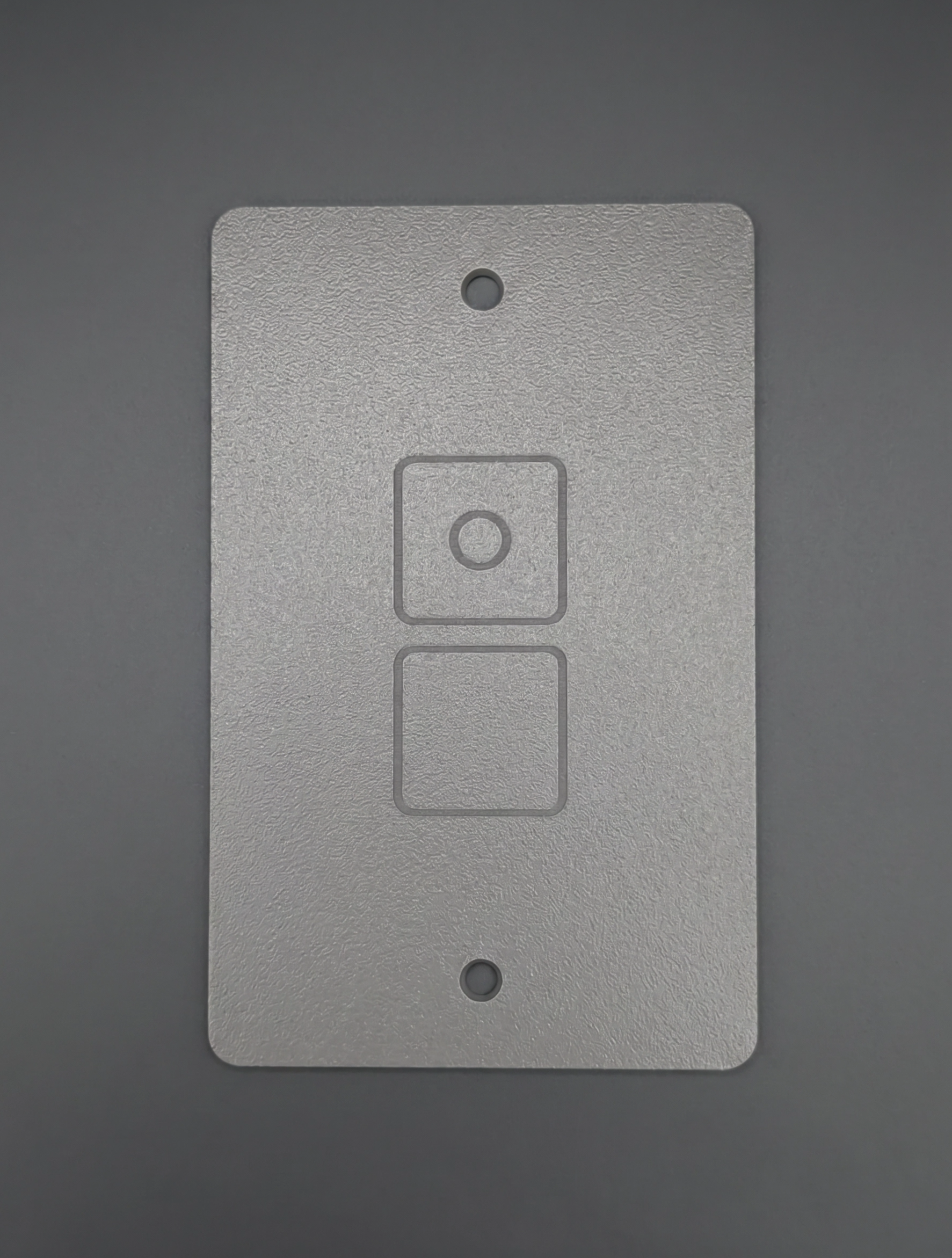 ZERONE Sand Blasted plate – high resolution logo flatlay