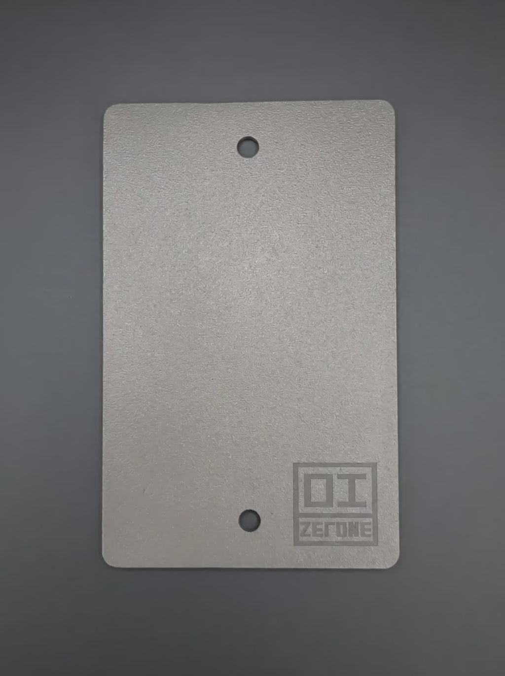ZERONE Sand Blasted plate – back flatlay high resolution