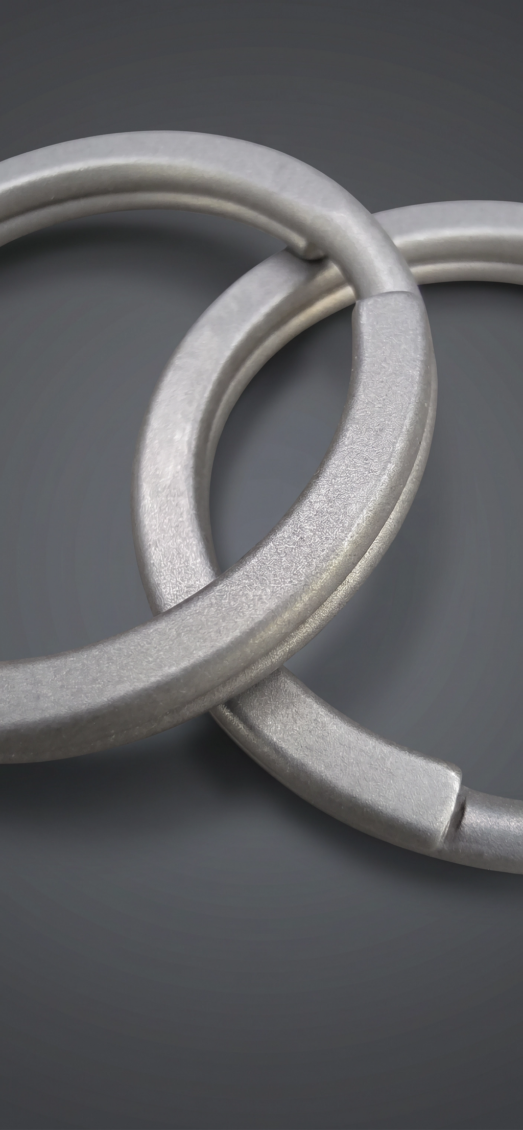 ZERONE titanium keyring – surface detail