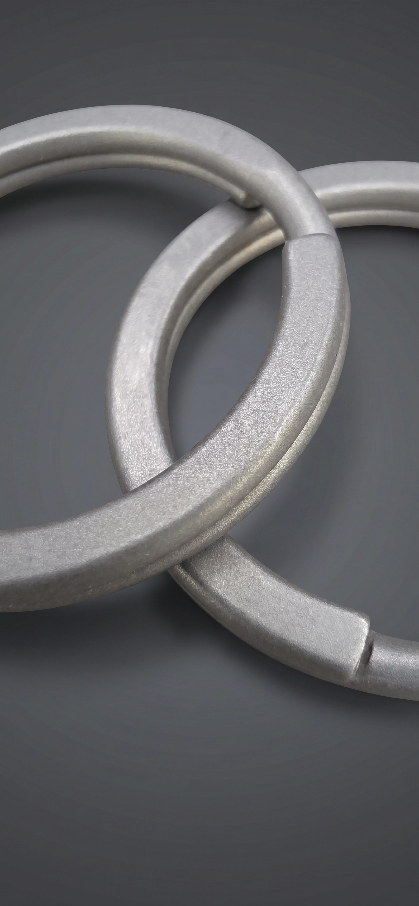 ZERONE titanium keyring – surface detail