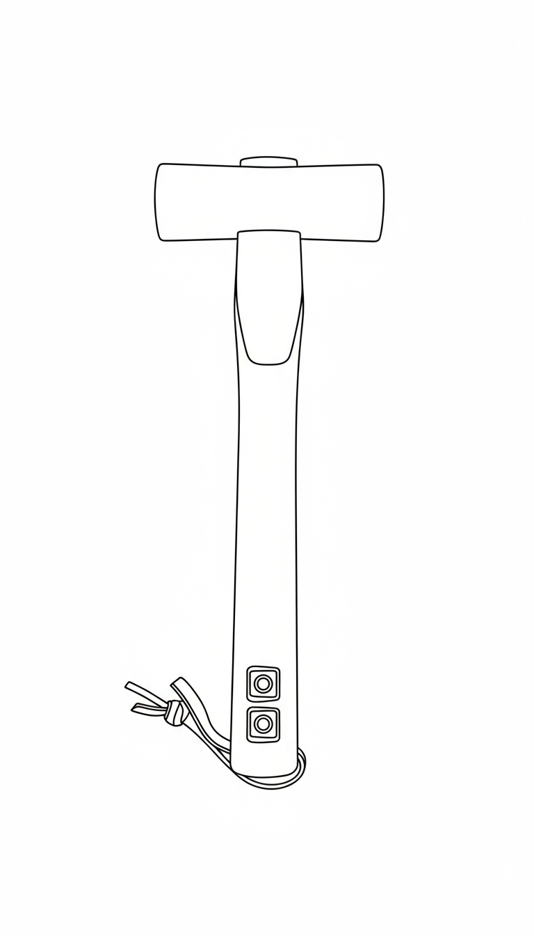 ZERONE 200g Japanese hammer for stamping – illustration
