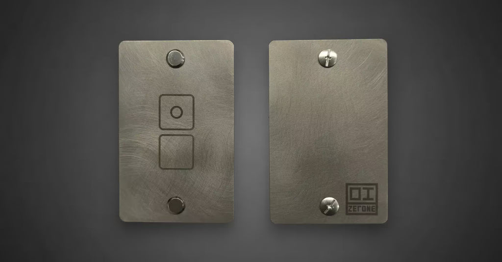 ZERONE Discreet Carry Bundle – engraved titanium plate detail