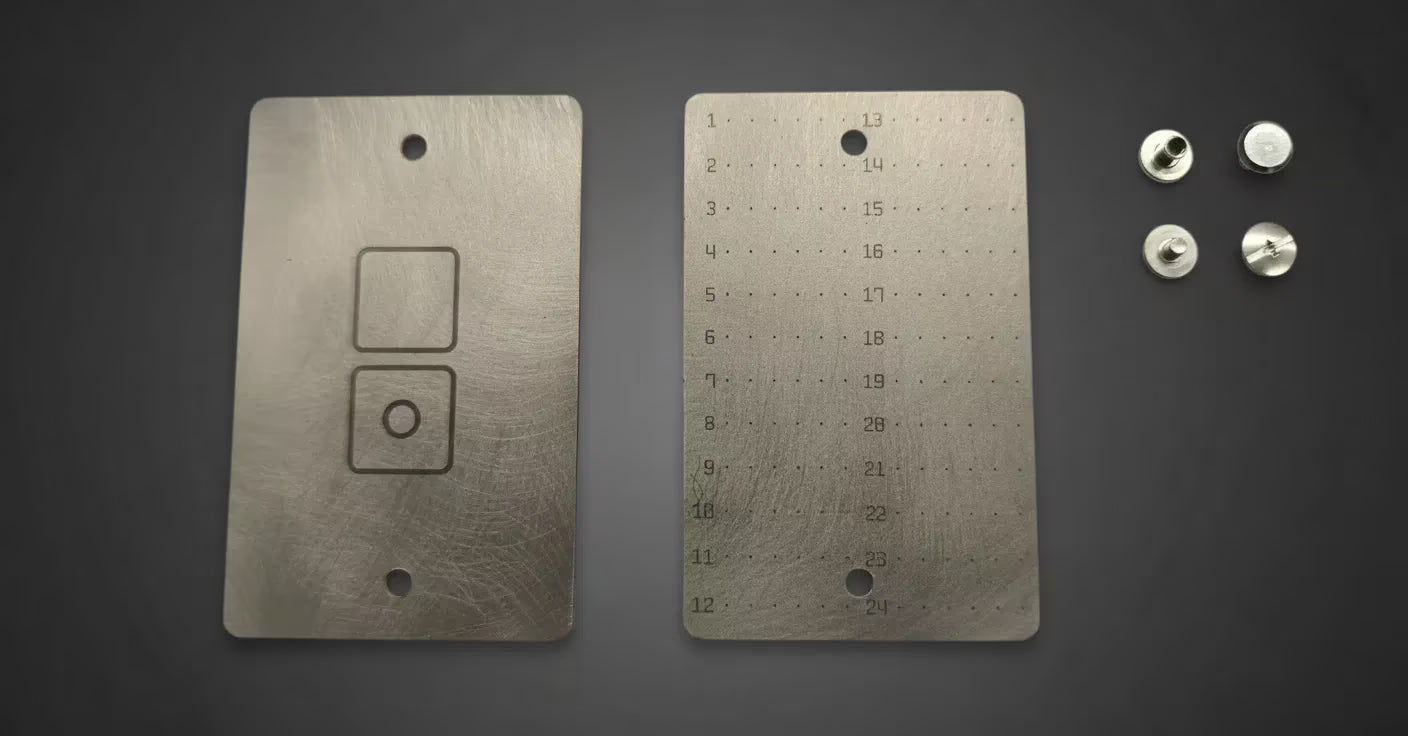ZERONE Brushed plate – Grade 2 titanium brushed surface detail