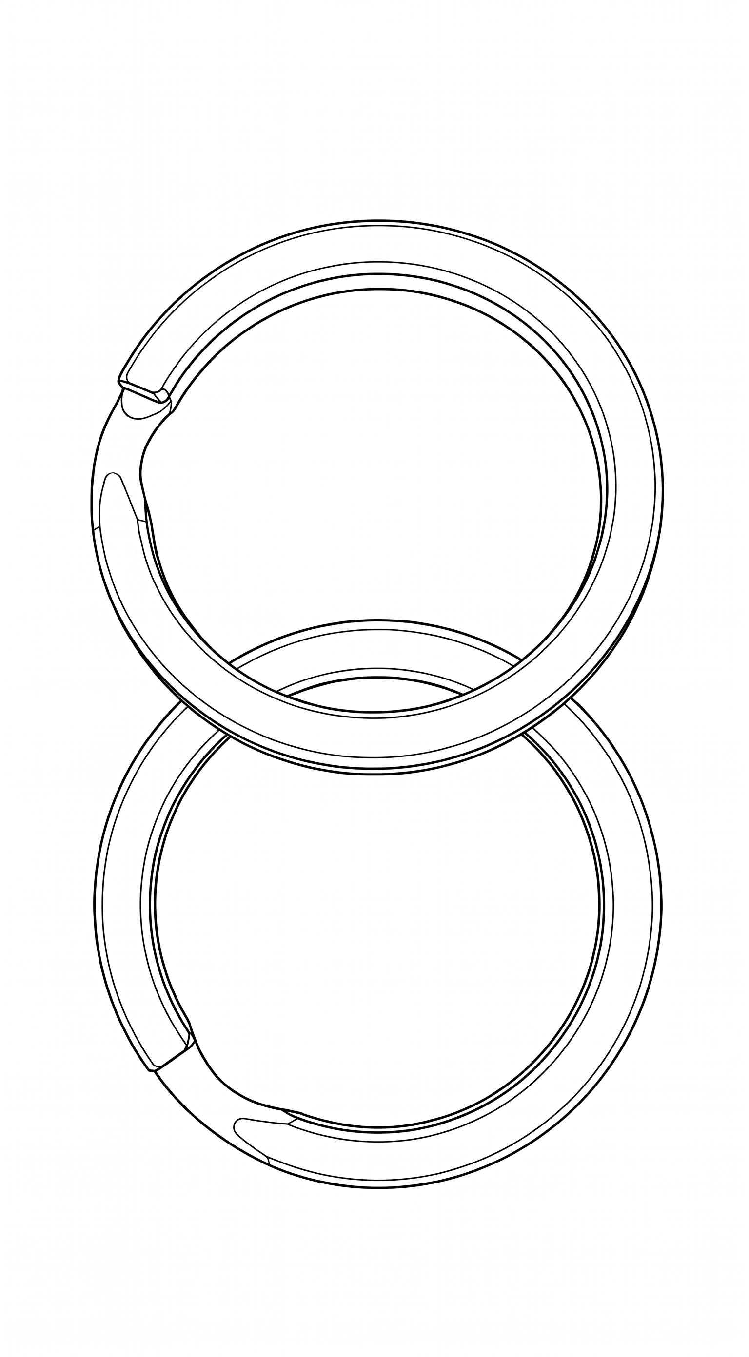 ZERONE titanium keyrings – set of 2 – illustration