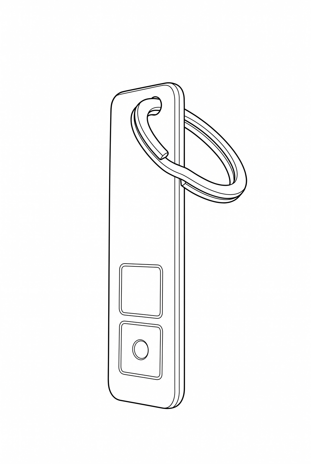 Zerone leather and titanium key fob for hardware wallets and keys