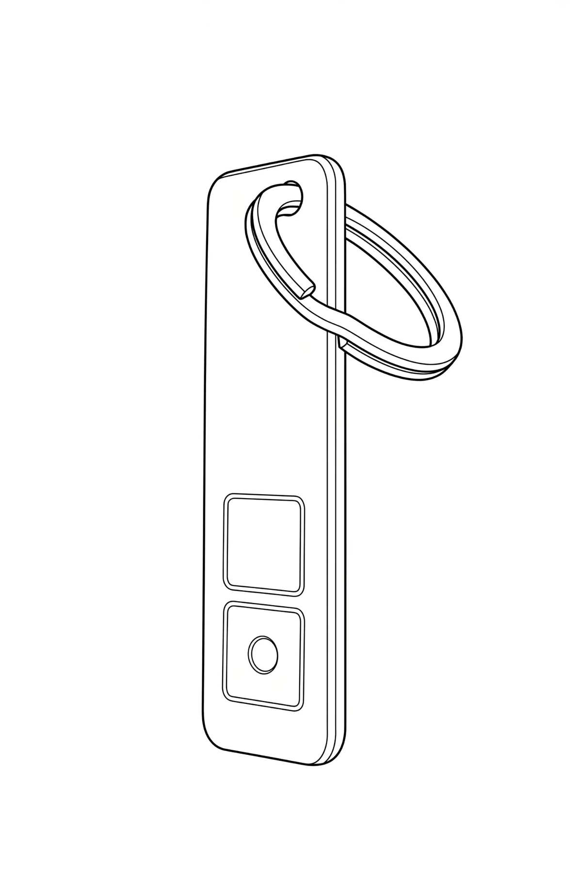 Zerone leather and titanium key fob for hardware wallets and keys